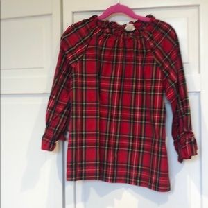 girls size 10 crewcuts blouse 3/4 length sleeves